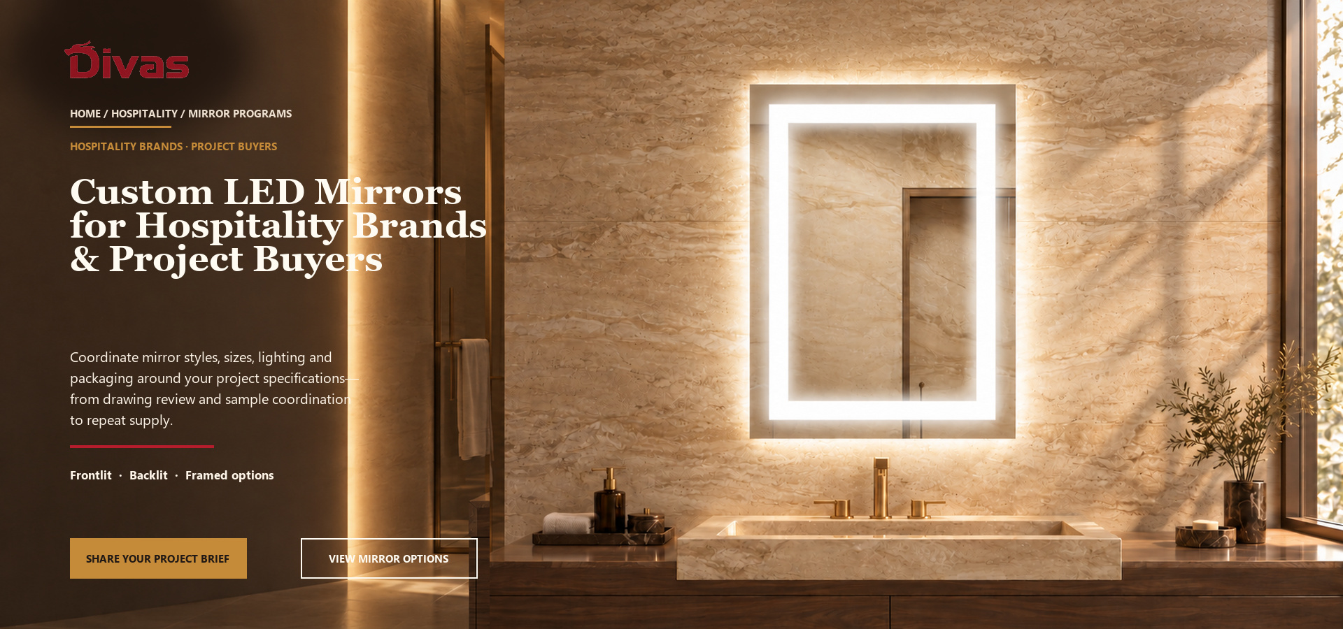 Custom LED Mirrors for Hospitality Projects