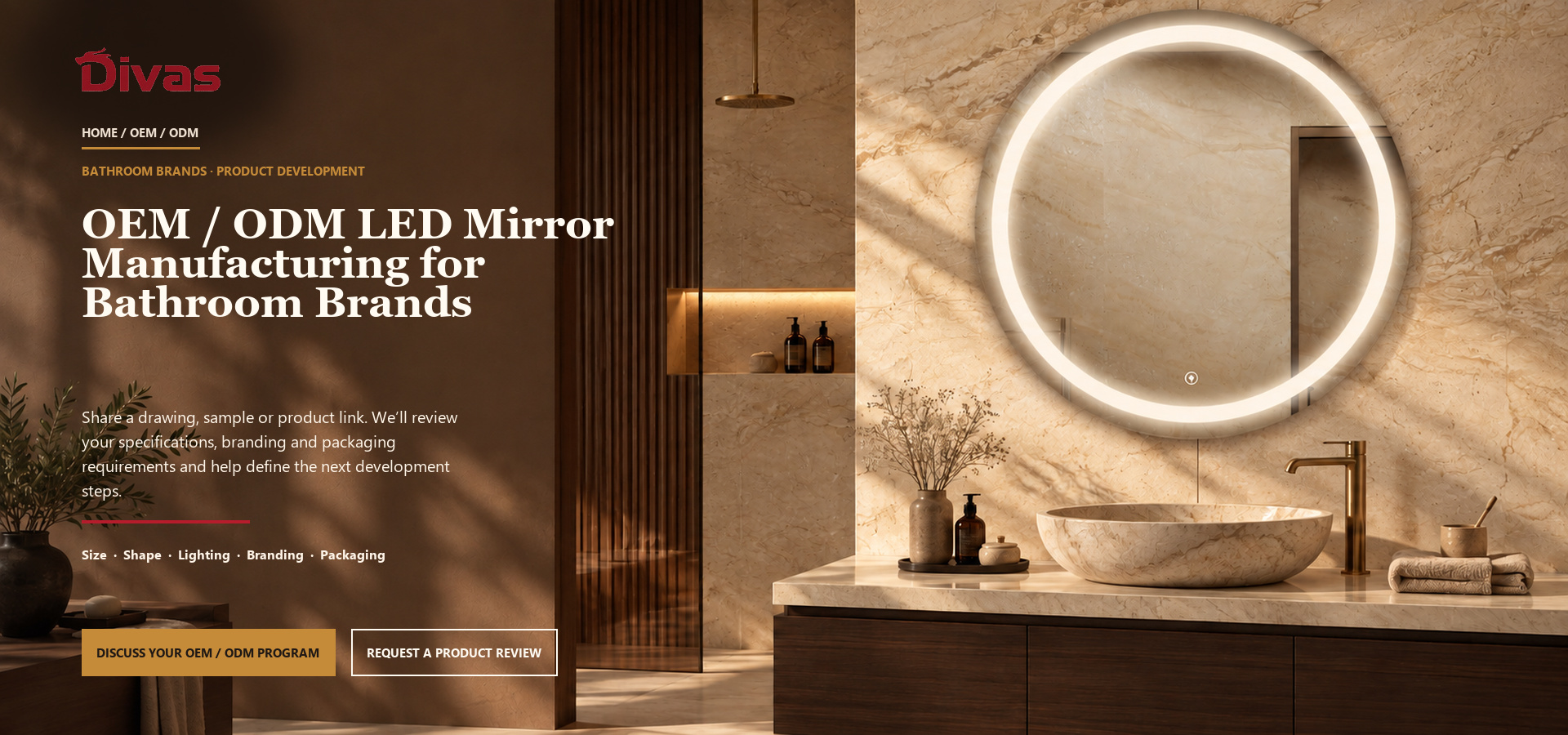 OEM & ODM LED Mirrors for Bathroom Brands