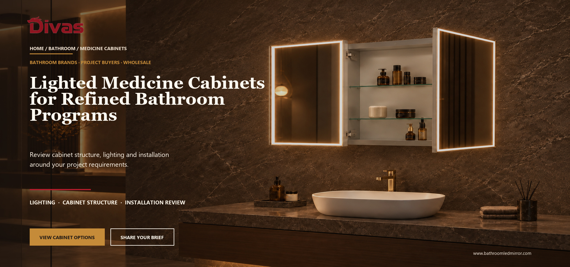 Lighted Medicine Cabinets for Brands & Projects