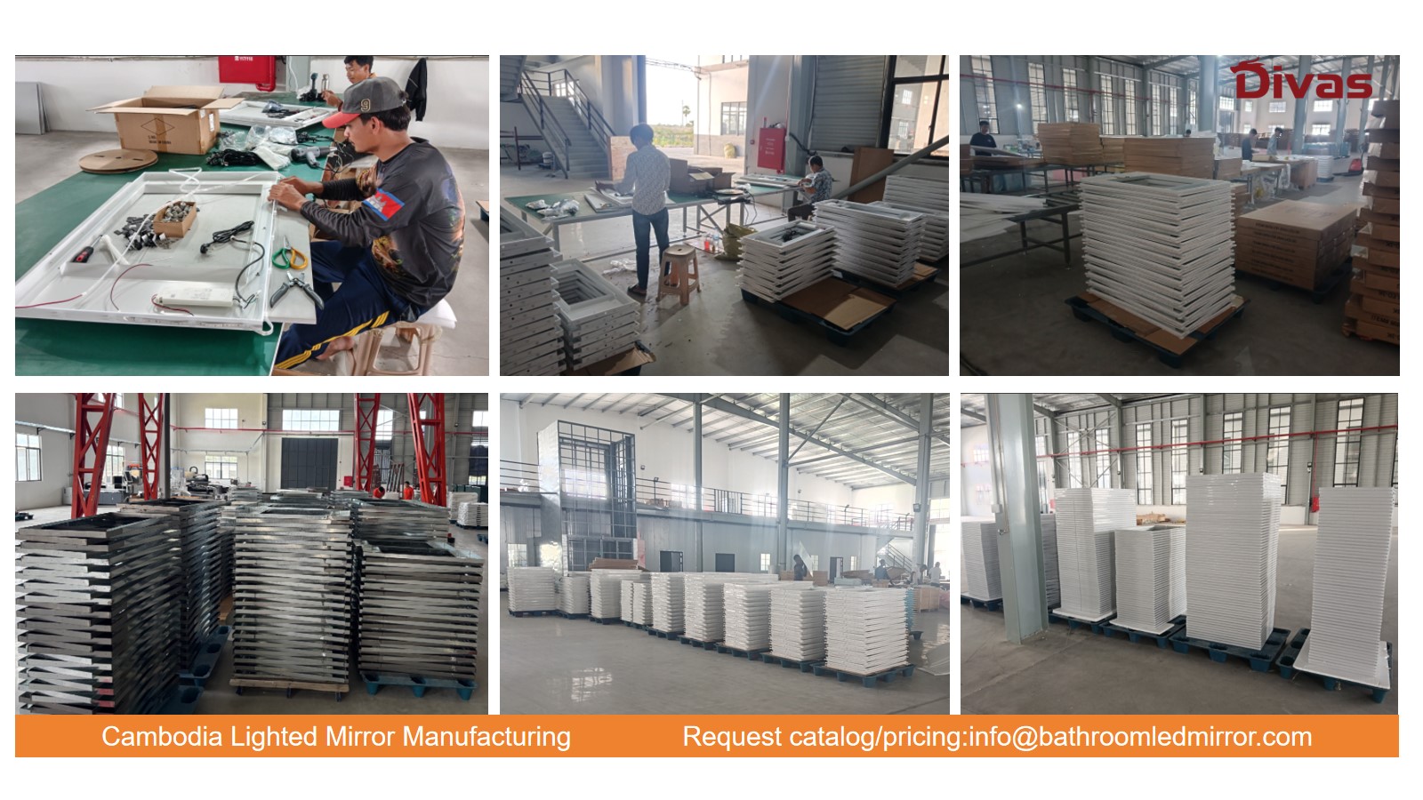 Precision LED Bathroom Mirror Frame Welding – DivasGlass China Factory