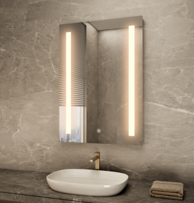 Rectangular Bathroom Mirror LED for Vertical or Horizontal Mounting