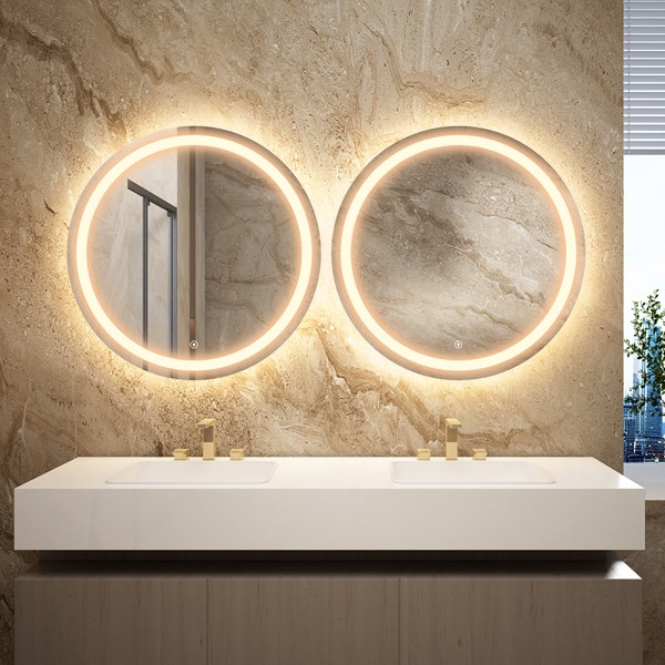 Round Bathroom Mirror with Light for Project and Distribution Programs